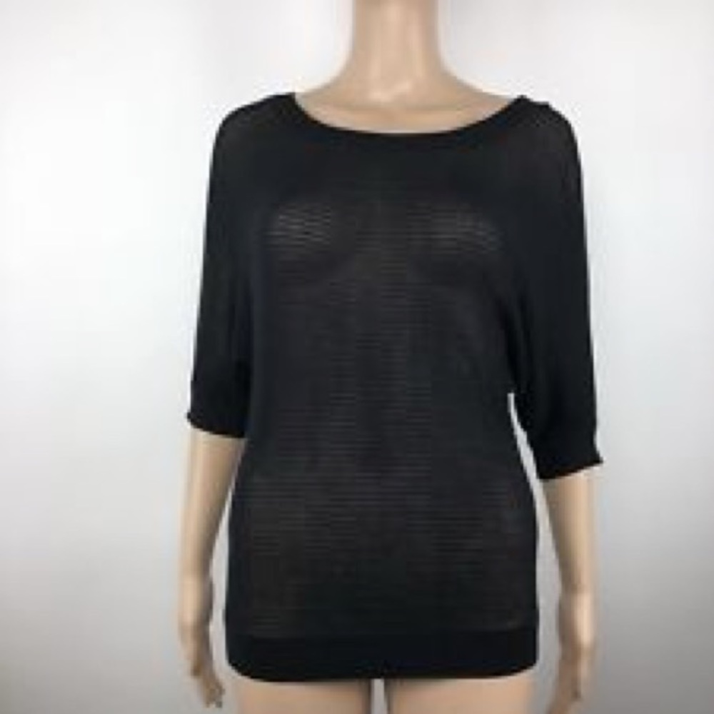 Black Open Knit Sweater
